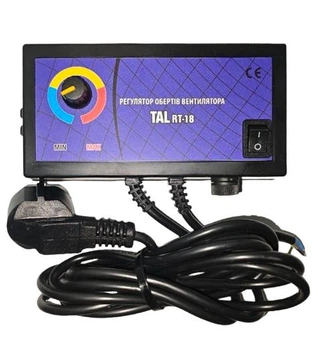 Регулятор обертів вентилятора TAL RT-18 500Вт 230В з плавним регулюванням швидкості