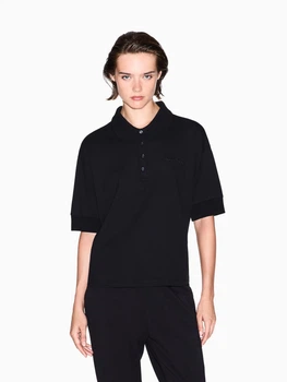 Поло женское Armani Exchange 393539905 XL Черное (1159857070)