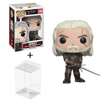 Фигурка Funko POP из игры The Witcher Ведьмак Geralt of Rivia Геральт, 10 см + защита для коробки (TW 0007)