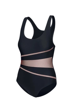 Купальник слитный с мягкой чашкой Aqua Speed 50B/2XL Чёрный-золотистый (140761)