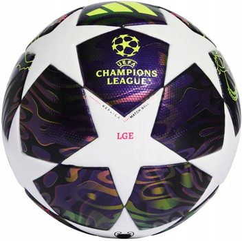 Футбольний м'яч Adidas UCL League BOX 2026 Budapest розмір 5, біло-фіолетовий