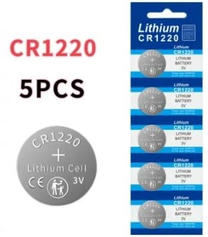 Набір літієвих батарейок CR1220 3V (5 шт.): для годинників, брелоків авто, дитячих іграшок та LED-декору