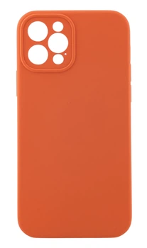 Чохол Silicone Case Box для Apple iPhone 12 Pro бампер з мікрофіброю жовтогарячий (без лого)