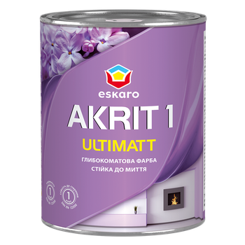 Глубокоматовая краска Akrit 1 Ultimatt TR 0,85л