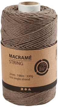 Sznur do makramy Creativ Company Macrame brązowy 198 m (5712854433655)