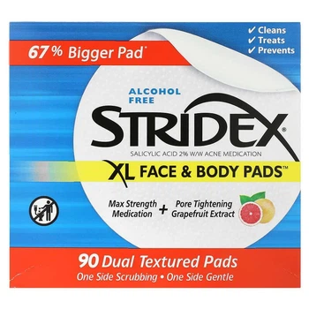 Пілінг-педи для обличчя та тіла XL з саліциловою кислотою Stridex, 90 шт