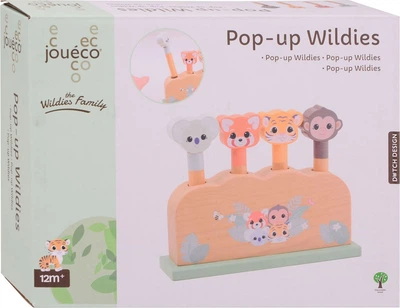 Іграшка для немовлят Joueco Pop-Up Wildies дерев'яна 2520766 (8711866801299)