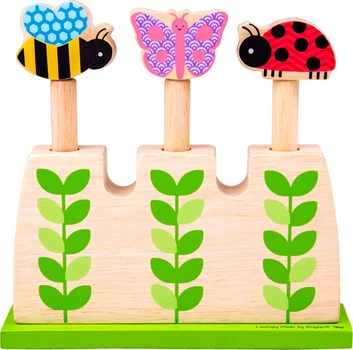 Zabawka dla niemowląt Bigjigs Toys zwierzęta ogrodowe drewniane 2999836 (691621170571)