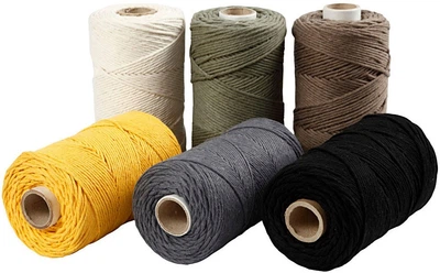 Zestaw sznurów do makramy Creativ Company Macrame różne kolory 6 x 198 m (5712854433884)