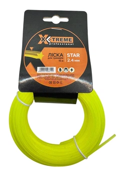 Ліска для мотокоси X-TREME 2,4 мм х 15 м зірка