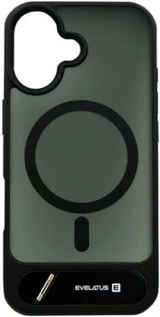 Etui Evelatus Rubber Coated MagSafe With Stand do Apple iPhone 17 Czarne (EVEAPP17RCMSCB)