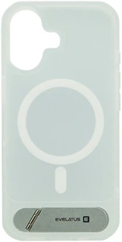 Etui Evelatus Rubber Coated MagSafe With Stand do Apple iPhone 17 Srebrny (EVEAPP17RCMSCS)