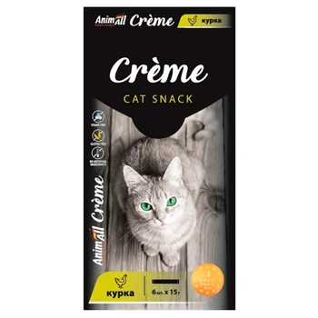 Кремовые лакомства со вкусом курицы для котов AnimAll Сreme 6х15 г (2000981280345)