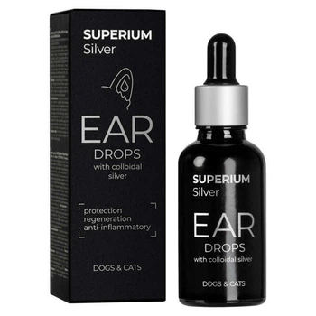 Superium Silver Ear Drops Dogs&Cats - Ушные капли с коллоидным серебром для кошек и собак 30 мл (4823089378183)