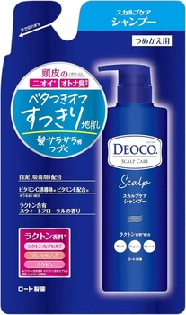 Шампунь по уходу за кожей головы ROHTO Deoco Scalp Care Shampoo , пополнение 370 мл