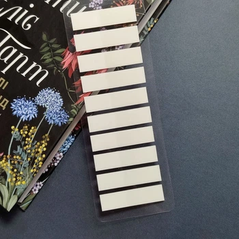 Прозрачные пластиковые стикеры для книг, 200 штук, однотонные стикеры-закладки, липкие закладки. з-207