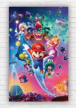 Бумажный вертикальный плакат "The Super Mario Galaxy Movie. Супер Марио" 120х75 см