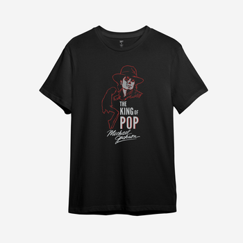 Футболка жіноча з принтом ТiШОТКА The King of Pop Michael Jackson L Чорний Оверсайз (1033415384)