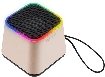 Портативна колонка NEWVEW NV-9203 RGB/BT/USB/TF/FM Gold (NWVW-NV-9203-GD)