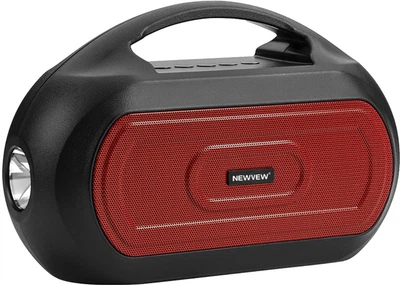 Портативна колонка з ліхтарем NEWVEW NV-V50 Solar Panel/BT/USB/TF/FM/AUX Red (NWVW-NV-V50-RD)