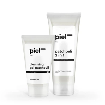 Комплекс косметики для мужчин Piel cosmetics гель для очистки кожи лица и тела MEN Piel 2 шт