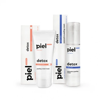 Детокс набор Piel cosmetics для тусклой стрессовой кожи Detox Piel Крем и маска