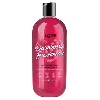 Очищувальний гель для душу I LOVE IL Bath & Shower gel RASPBERRY & BLACKBERRY 750 мл (5060849633468)