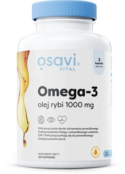 Olej rybny Osavi Omega-3 1000 mg 120 kapsułek miękkich (5904139923436)