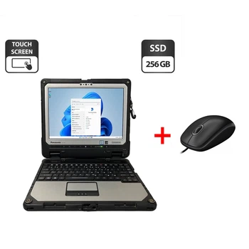 Захищений нетбук-трансформер Б-клас Panasonic Toughbook CF-33 / 12.5" (2160x1440) IPS Touch / Intel Core i7-7600U (2 (4) ядра по 2.8 - 3.9 GHz) / 16 GB DDR3 / 256 GB SSD / Intel HD Graphics 620 / WebCam / GPS / Два АКБ б/в + Подарунок Дротова миша / USB