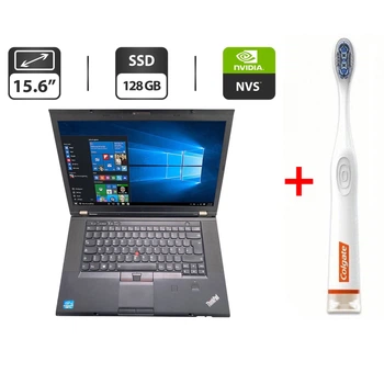 Ноутбук Б-класc Lenovo ThinkPad T530 / 15.6" (1600x900) TN / Intel Core i5-3230M (2 (4) ядра по 2.6 - 3.2 GHz) / 8 GB DDR3 / 128 GB SSD / NVS 5200M, 1 GB / WebCam б/у + Подарок интерактивная зубная щетка Colgate