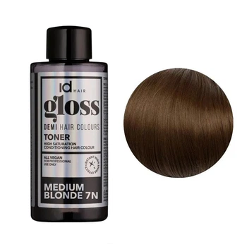 Деміперманентна фарба для волосся IdHair Gloss Toner 7N 7.0 Medium Blonde 75 мл