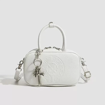 Сумка Chrome Hearts leather bag хром хартс White