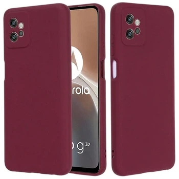 Чохол Fiji Full Soft Premium для Motorola G32 протиударний бампер з мікрофіброю Bordo