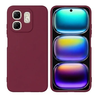 Чехол Fiji Full Soft Premium для Infinix Smart 9 (X6532) противоударный бампер с микрофиброй Bordo