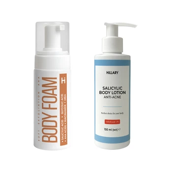 Комплекс для відлущування та корекції висипань на тілі Hillary Exfoliation & Body Acne Correction Complex