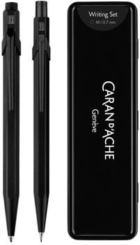 Набор Caran d'Ache Black Code Шариковая ручка 849 + Механический карандаш 844 в подарочном футляре (7630002357746)