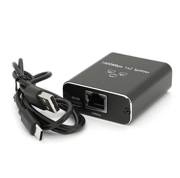 Активный RJ45 сплитер 1x2 Network splitter Adapter Voltronic YTS-RJ45-1to2 1000Mbps