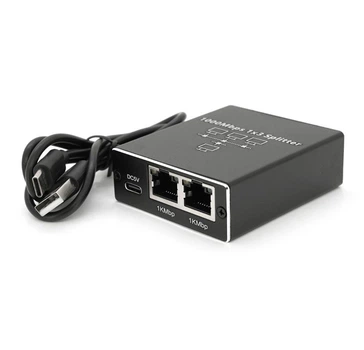 Активний RJ45 сплітер 1x3 Network splitter Adapter Voltronic YTS-RJ45-1to3 1000Mbps