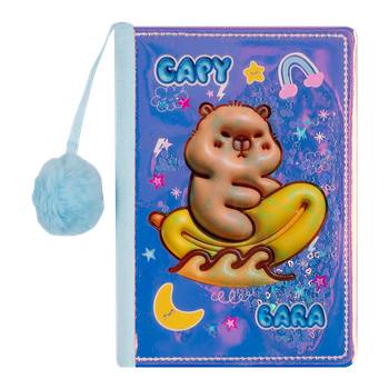Блокнот А5 80арк ZB.700028 CAPYBARA клітинка, з глітером, асорті, KIDS Line