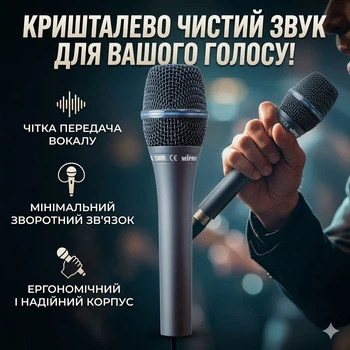 Кардиоидный микрофон MIPRO MM-707C/P с фантомным питанием