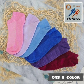 Носки женские укороченные летние с сеткой 013S Color, 36-40р. Набор из 6 пар. Ассорти