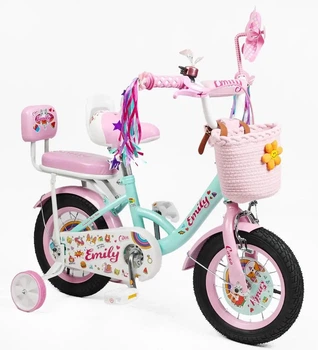 Дитячий двоколісний велосипед 12 дюймів Corso Emily ML-42589 білий рожевий