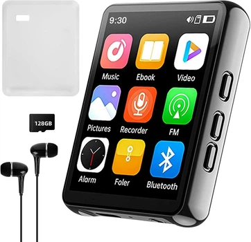 MP3-плеер Cetoon на 128 ГБ с Bluetooth со встроенным динамиком, 2.4-дюймовый сенсорный экран Hi-Fi, FM-радио (Б/У)