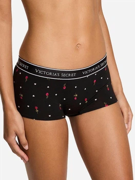 Трусики шорты женские хлопковые Victoria's Secret 27176061 XL Черные (899769865715)