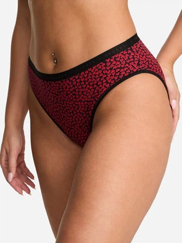 Трусики слипы женские хлопковые Victoria's Secret 27175596 XS Черные/Красные (299267819281)