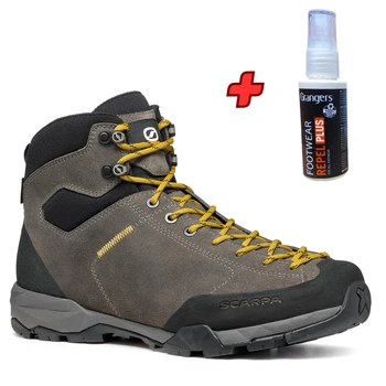 Ботинки SCARPA Mojito Hike GTX Wide Titanium/Mustard 45.5 + Подарок Спрей для водостойкой пропитки обуви Grangers Footwear Repel Plus 50 ml