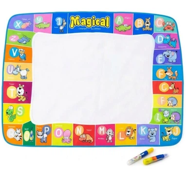 Детский водный коврик для рисования Magical Aqua Mat с маркерами 120×90 см