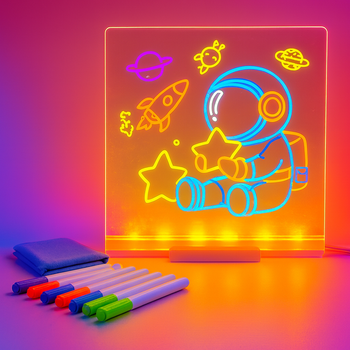 Світлодіодна дошка для малювання та нотаток 30×30 см USB з LED-підсвічуванням