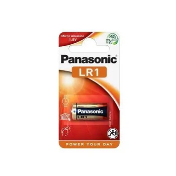 Батарейка Panasonic LR1 (N) 1.5V алкалиновая, 1 шт, 12×30.2 мм – компактная щелочная батарейка для сигнализаций и пультов
