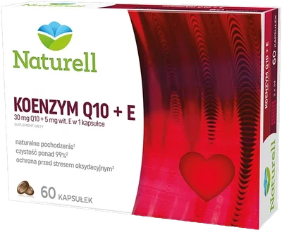 Дієтична добавка Naturell Coenzyme Q10 + E 60 капсул (5907377136774)